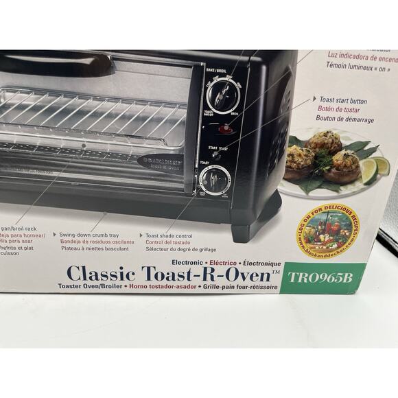 Black & Decker TRO965B Spacemaker Toast-R-Oven Toaster Oven Brand New Open Box - Picture 9 of 10
